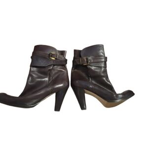 Elegant Black Leather Ankle Boots